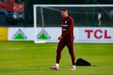 Robert Lewandowski seen during Official press conference and  training of Polish National team before game against New Zealand (Maciej Rogowski/Ball Raw Images)