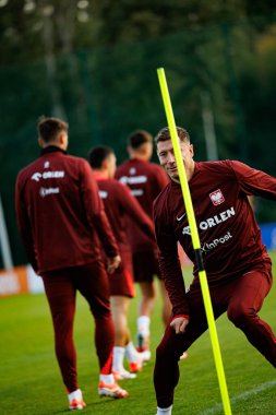 Robert Lewandowski seen during Official press conference and  training of Polish National team before game against New Zealand (Maciej Rogowski/Ball Raw Images)