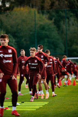 Michal Skoras seen during Official press conference and  training of Polish National team before game against New Zealand (Maciej Rogowski/Ball Raw Images)