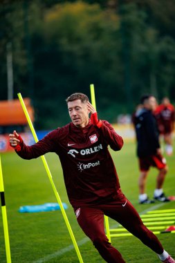 Robert Lewandowski seen during Official press conference and  training of Polish National team before game against New Zealand (Maciej Rogowski/Ball Raw Images)