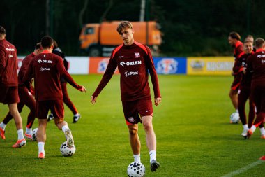 Jan Ziolkowski seen during Official press conference and  training of Polish National team before game against New Zealand (Maciej Rogowski/Ball Raw Images)