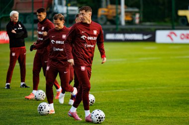 Robert Lewandowski seen during Official press conference and  training of Polish National team before game against New Zealand (Maciej Rogowski/Ball Raw Images)