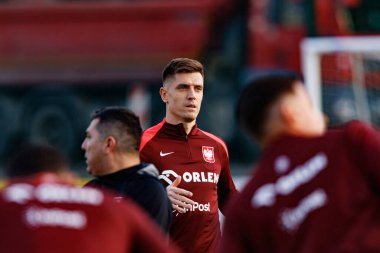 Krzysztof Piatek seen during Official press conference and  training of Polish National team before game against New Zealand (Maciej Rogowski/Ball Raw Images)