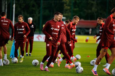 Robert Lewandowski seen during Official press conference and  training of Polish National team before game against New Zealand (Maciej Rogowski/Ball Raw Images)