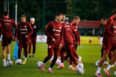 Robert Lewandowski seen during Official press conference and  training of Polish National team before game against New Zealand (Maciej Rogowski/Ball Raw Images)