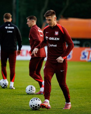 Krzysztof Piatek seen during Official press conference and  training of Polish National team before game against New Zealand (Maciej Rogowski/Ball Raw Images)