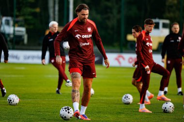 Przemyslaw Wisniewski seen during Official press conference and  training of Polish National team before game against New Zealand (Maciej Rogowski/Ball Raw Images)