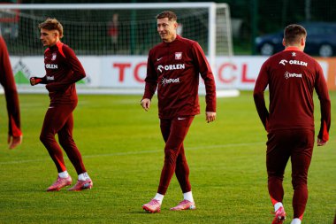 Robert Lewandowski seen during Official press conference and  training of Polish National team before game against New Zealand (Maciej Rogowski/Ball Raw Images)