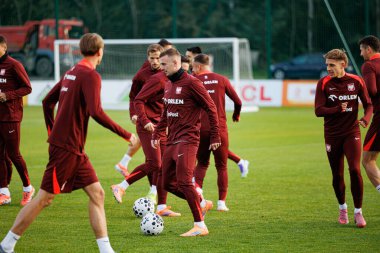 Kacper Kozlowski seen during Official press conference and  training of Polish National team before game against New Zealand (Maciej Rogowski/Ball Raw Images)