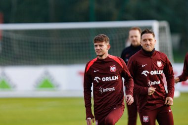Sebastian Szymanski seen during Official press conference and  training of Polish National team before game against New Zealand (Maciej Rogowski/Ball Raw Images)