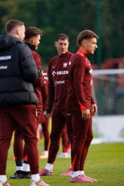 Robert Lewandowski seen during Official press conference and  training of Polish National team before game against New Zealand (Maciej Rogowski/Ball Raw Images)