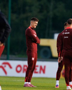 Krzysztof Piatek seen during Official press conference and  training of Polish National team before game against New Zealand (Maciej Rogowski/Ball Raw Images)