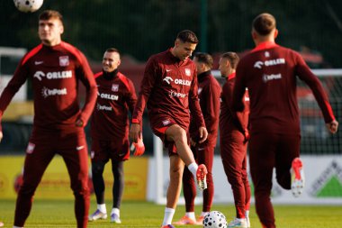Jan Bednarek seen during Official press conference and  training of Polish National team before game against New Zealand (Maciej Rogowski/Ball Raw Images)