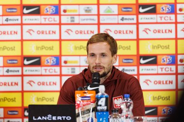 Tomasz Kedziora seen during Official press conference and  training of Polish National team before game against New Zealand (Maciej Rogowski/Ball Raw Images)