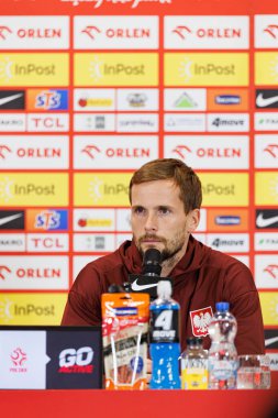 Tomasz Kedziora seen during Official press conference and  training of Polish National team before game against New Zealand (Maciej Rogowski/Ball Raw Images)