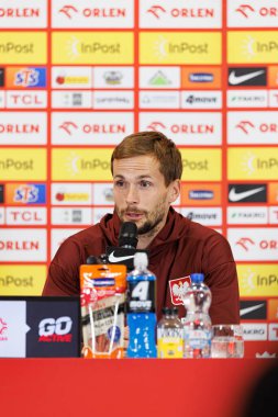 Tomasz Kedziora seen during Official press conference and  training of Polish National team before game against New Zealand (Maciej Rogowski/Ball Raw Images)