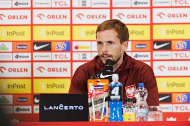 Tomasz Kedziora seen during Official press conference and  training of Polish National team before game against New Zealand (Maciej Rogowski/Ball Raw Images)