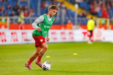 Michal Skoras seen  during International friendly game between national teams of Poland and  New Zealand (Maciej Rogowski/Ball Raw Images)