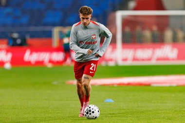 Michal Skoras seen  during International friendly game between national teams of Poland and  New Zealand (Maciej Rogowski/Ball Raw Images)