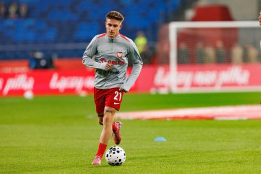 Michal Skoras seen  during International friendly game between national teams of Poland and  New Zealand (Maciej Rogowski/Ball Raw Images)