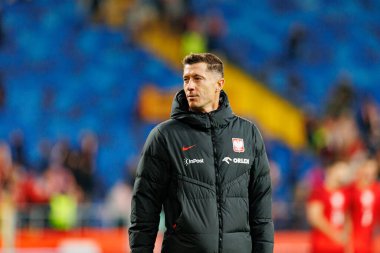 Robert Lewandowski seen  during International friendly game between national teams of Poland and  New Zealand (Maciej Rogowski/Ball Raw Images)