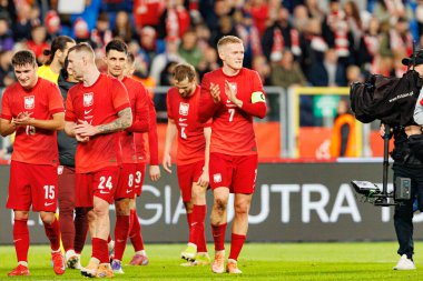 Players of Poland seen  during International friendly game between national teams of Poland and  New Zealand (Maciej Rogowski/Ball Raw Images)