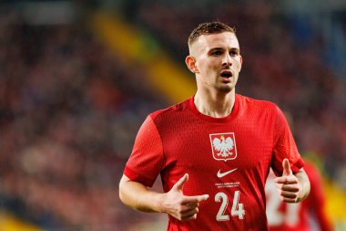 Kacper Kozlowski seen  during International friendly game between national teams of Poland and  New Zealand (Maciej Rogowski/Ball Raw Images)