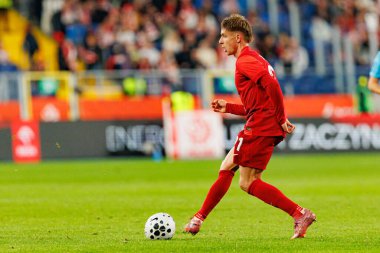 Michal Skoras seen  during International friendly game between national teams of Poland and  New Zealand (Maciej Rogowski/Ball Raw Images)