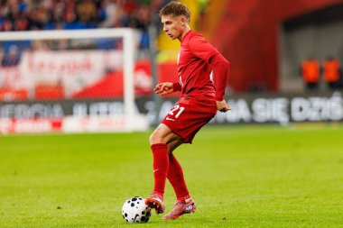 Michal Skoras seen  during International friendly game between national teams of Poland and  New Zealand (Maciej Rogowski/Ball Raw Images)