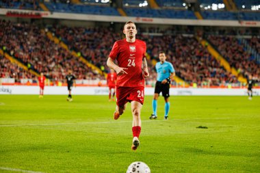 Kacper Kozlowski seen  during International friendly game between national teams of Poland and  New Zealand (Maciej Rogowski/Ball Raw Images)