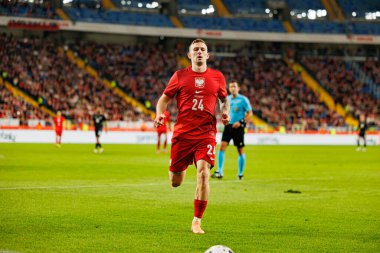 Kacper Kozlowski seen  during International friendly game between national teams of Poland and  New Zealand (Maciej Rogowski/Ball Raw Images)