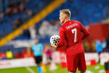 Karol Swiderski seen  during International friendly game between national teams of Poland and  New Zealand (Maciej Rogowski/Ball Raw Images)