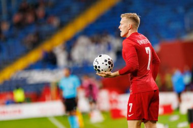 Karol Swiderski seen  during International friendly game between national teams of Poland and  New Zealand (Maciej Rogowski/Ball Raw Images)