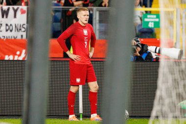 Karol Swiderski seen  during International friendly game between national teams of Poland and  New Zealand (Maciej Rogowski/Ball Raw Images)