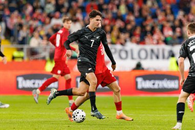 Matthew Garbett  seen  during International friendly game between national teams of Poland and  New Zealand (Maciej Rogowski/Ball Raw Images)
