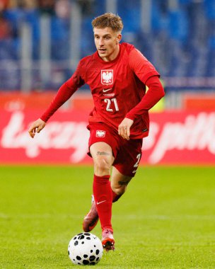 Michal Skoras seen  during International friendly game between national teams of Poland and  New Zealand (Maciej Rogowski/Ball Raw Images)
