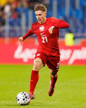 Michal Skoras seen  during International friendly game between national teams of Poland and  New Zealand (Maciej Rogowski/Ball Raw Images)