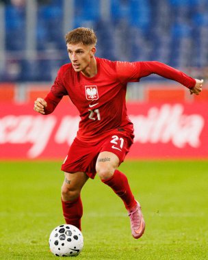 Michal Skoras seen  during International friendly game between national teams of Poland and  New Zealand (Maciej Rogowski/Ball Raw Images)