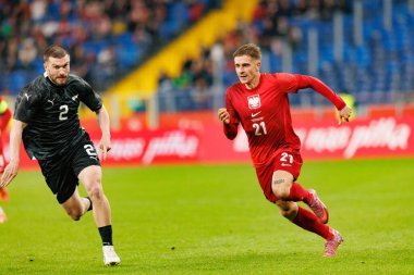 Michal Skoras seen  during International friendly game between national teams of Poland and  New Zealand (Maciej Rogowski/Ball Raw Images)
