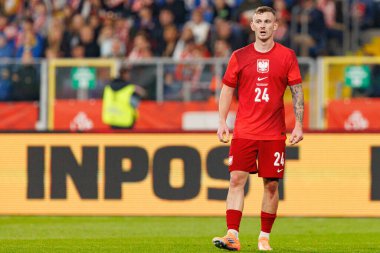 Kacper Kozlowski seen  during International friendly game between national teams of Poland and  New Zealand (Maciej Rogowski/Ball Raw Images)