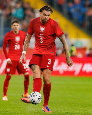 Przemyslaw Wisniewski seen  during International friendly game between national teams of Poland and  New Zealand (Maciej Rogowski/Ball Raw Images)
