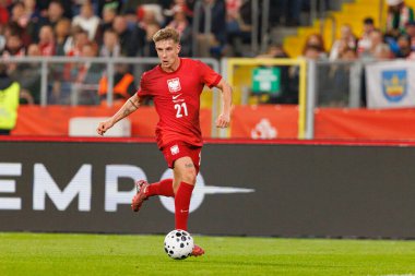 Michal Skoras seen  during International friendly game between national teams of Poland and  New Zealand (Maciej Rogowski/Ball Raw Images)