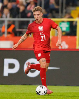 Michal Skoras seen  during International friendly game between national teams of Poland and  New Zealand (Maciej Rogowski/Ball Raw Images)