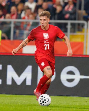 Michal Skoras seen  during International friendly game between national teams of Poland and  New Zealand (Maciej Rogowski/Ball Raw Images)