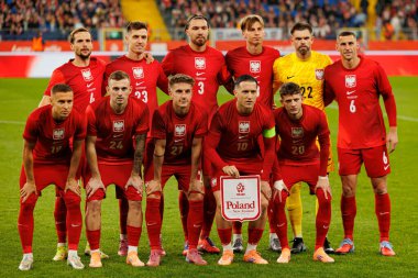 Team of Poland seen  during International friendly game between national teams of Poland and  New Zealand (Maciej Rogowski/Ball Raw Images)