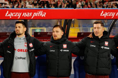 Pawel Wszolek, Matty Cash and Robert Lewandowski seen  during International friendly game between national teams of Poland and  New Zealand (Maciej Rogowski/Ball Raw Images)