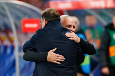 Jan Urban and Darren Bazeley seen  during International friendly game between national teams of Poland and  New Zealand (Maciej Rogowski/Ball Raw Images)