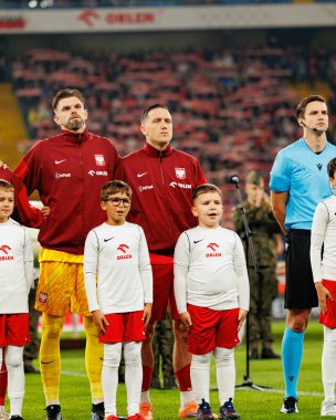 Bartlomiej Dragowski and Piotr Zielinski seen  during International friendly game between national teams of Poland and  New Zealand (Maciej Rogowski/Ball Raw Images)