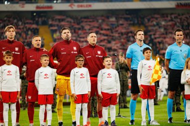 Players of Poland seen  during International friendly game between national teams of Poland and  New Zealand (Maciej Rogowski/Ball Raw Images)