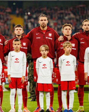 Sebastian Szymanski, Przemyslaw Wisniewski and Michal Skoras seen  during International friendly game between national teams of Poland and  New Zealand (Maciej Rogowski/Ball Raw Images)
